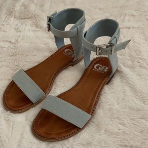 Gianni Bini Flat Ankle Strap Sandals